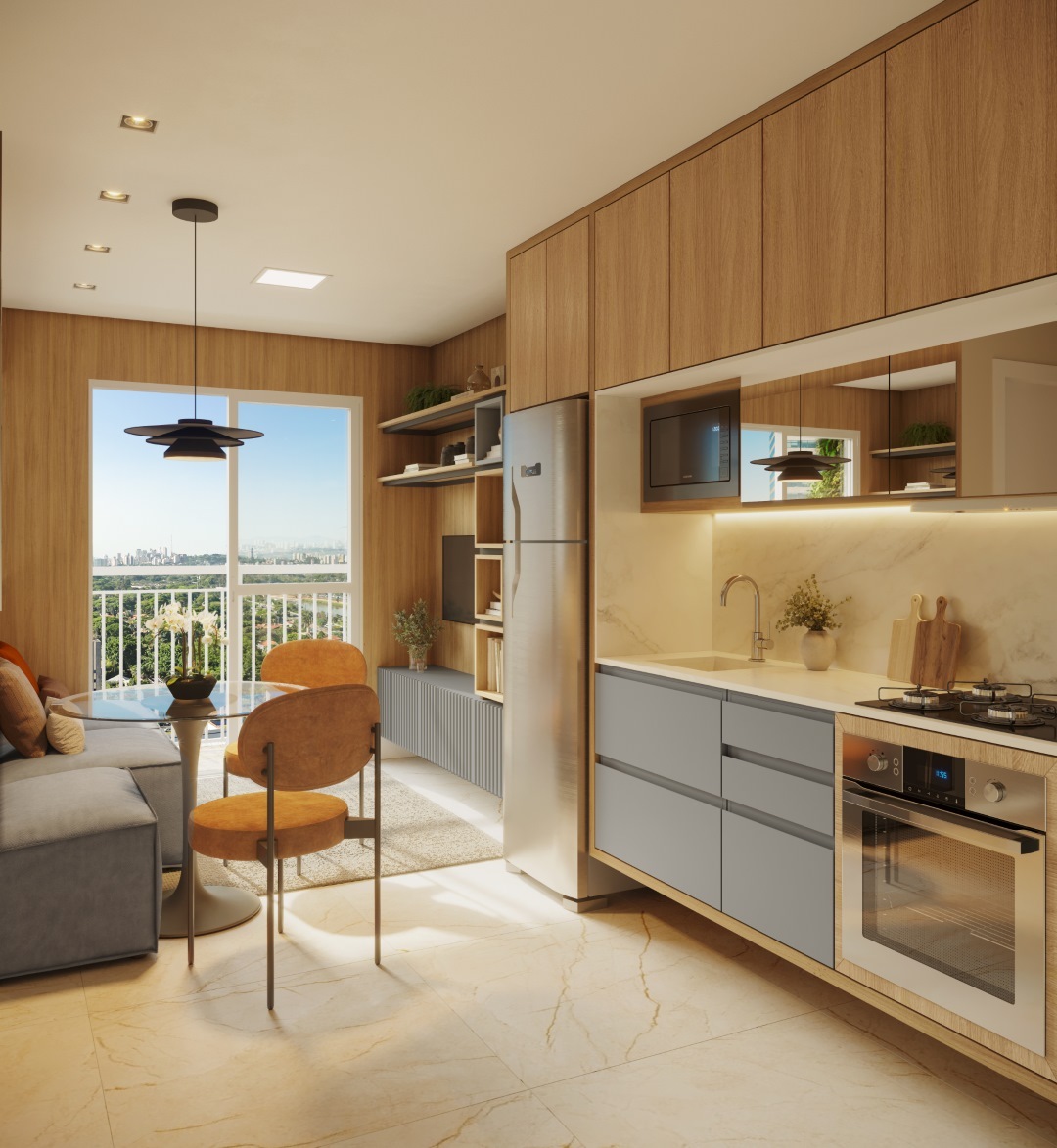 Viva Benx Butantã - NR - 54123 - Living 34m² com varanda