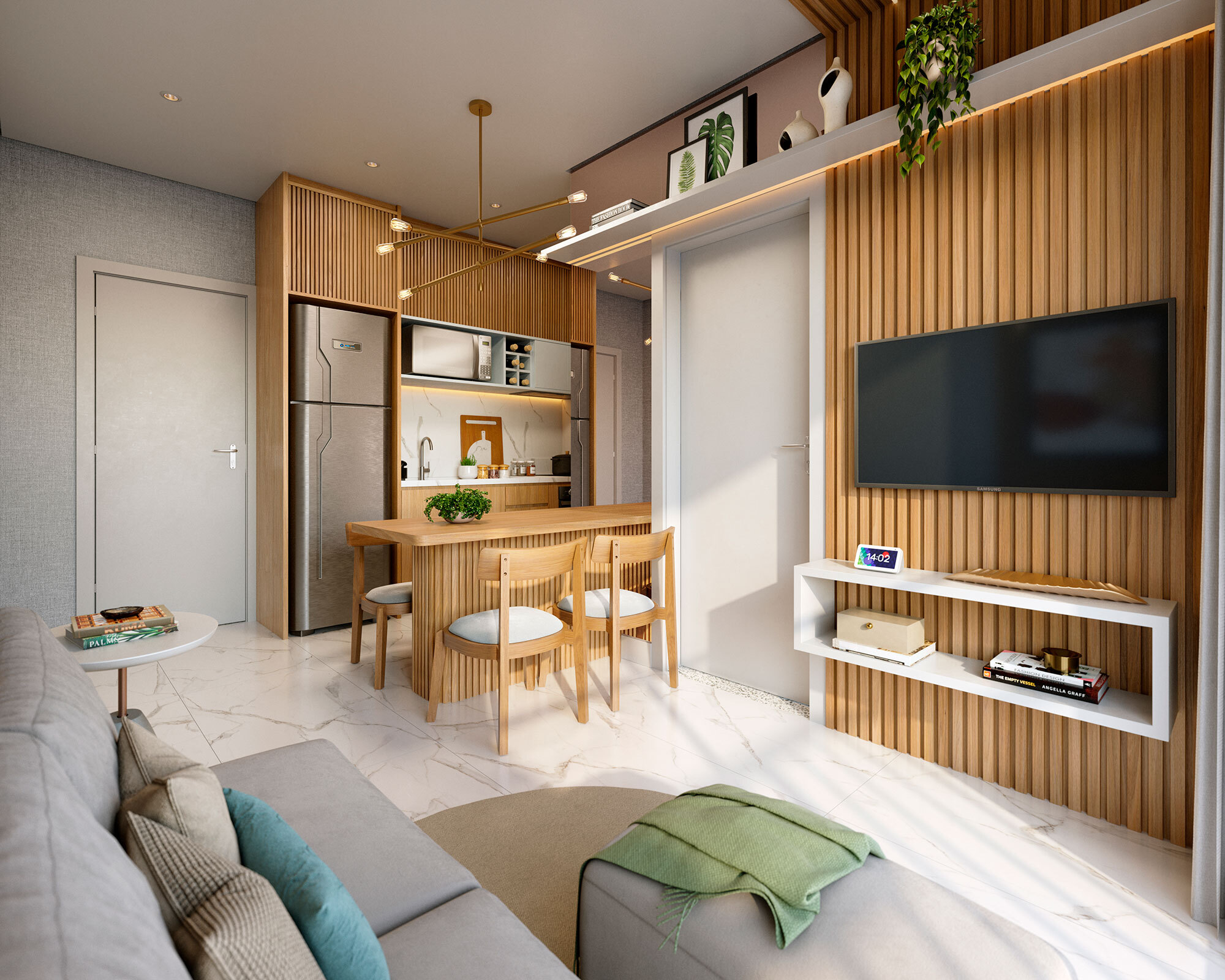 Viva Benx Klabin - 57327 - Living do Apto 36m²
