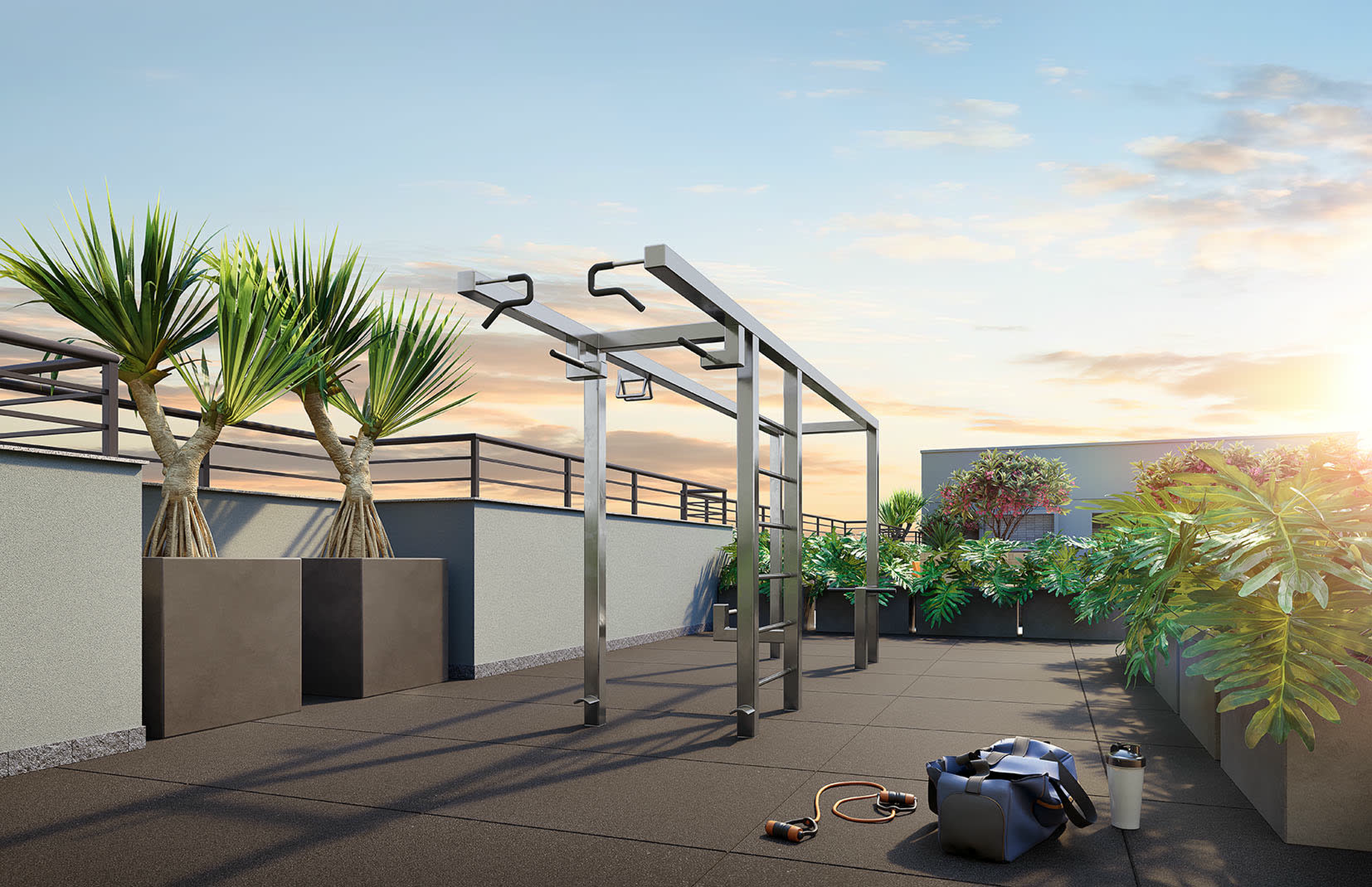 Praça Santo Antônio - 76496 - Academia externa
