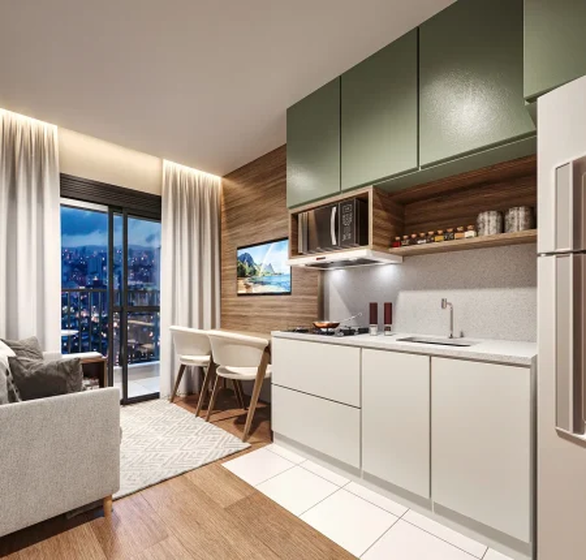 Topázio Cupecê - 72651 - Cozinha - Apartamento 26m²