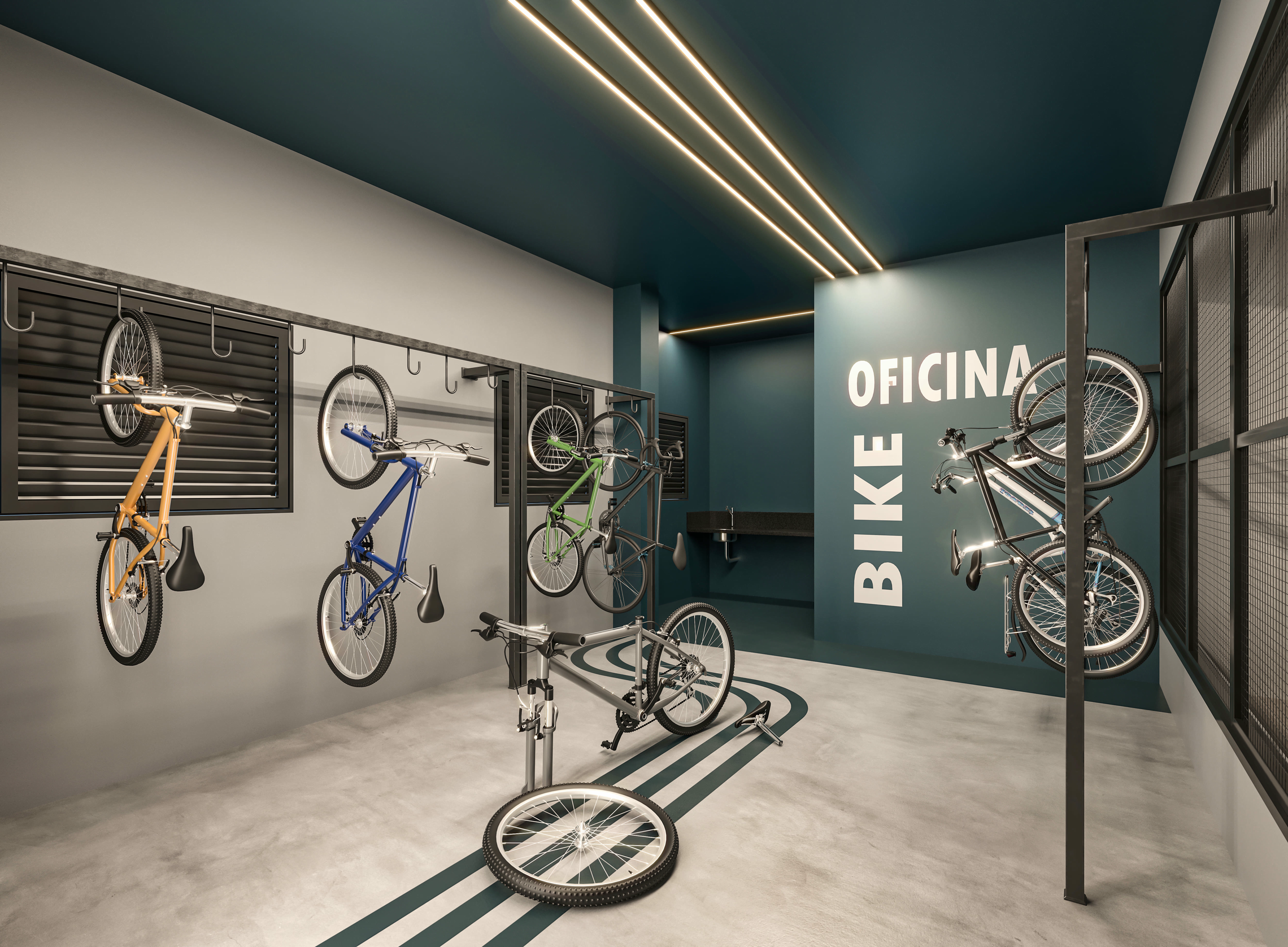 Topázio Cupecê - 72651 - Bicicletário com Oficina