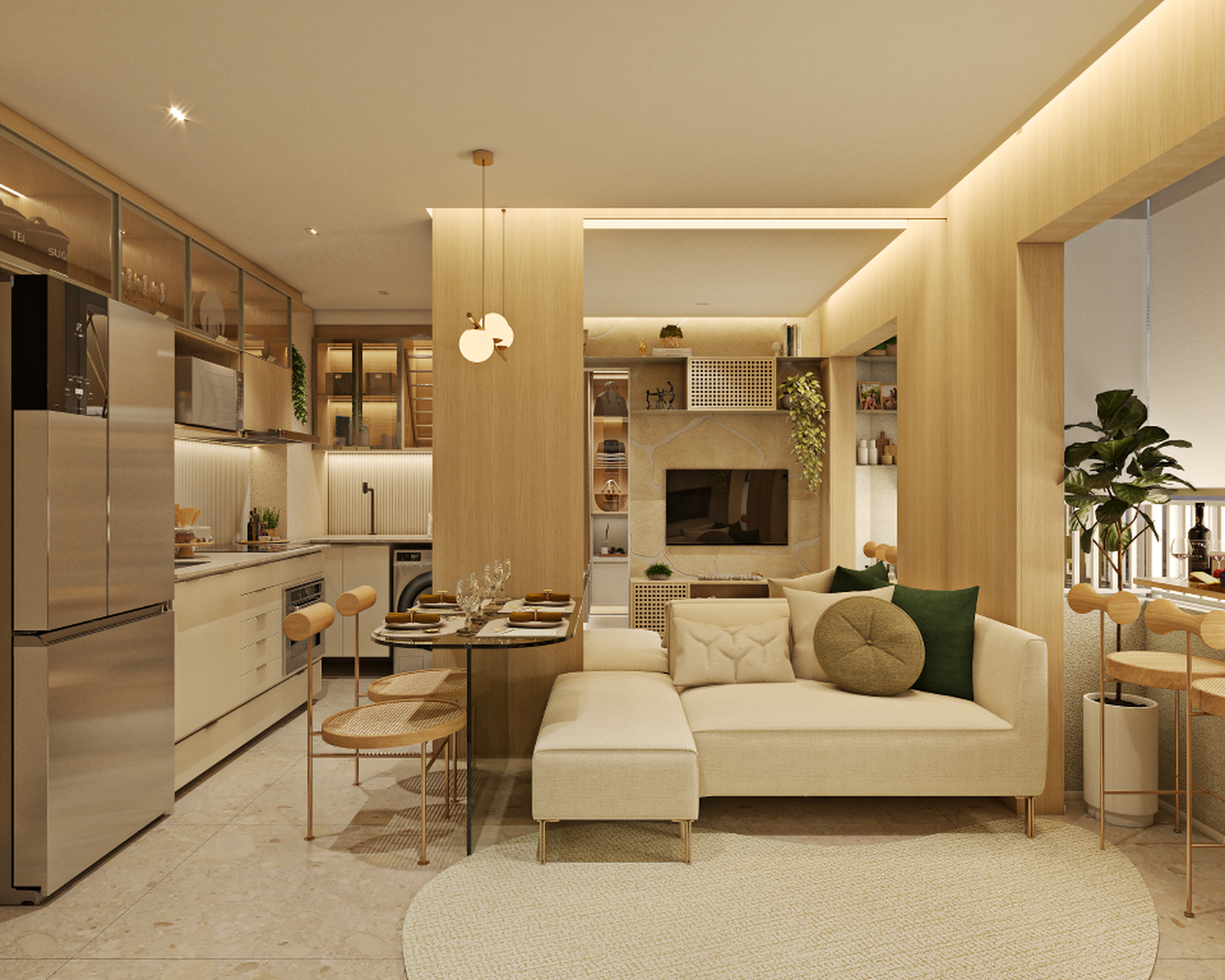 Smart Metrô Patriarca - Residencial - 74606 - Living