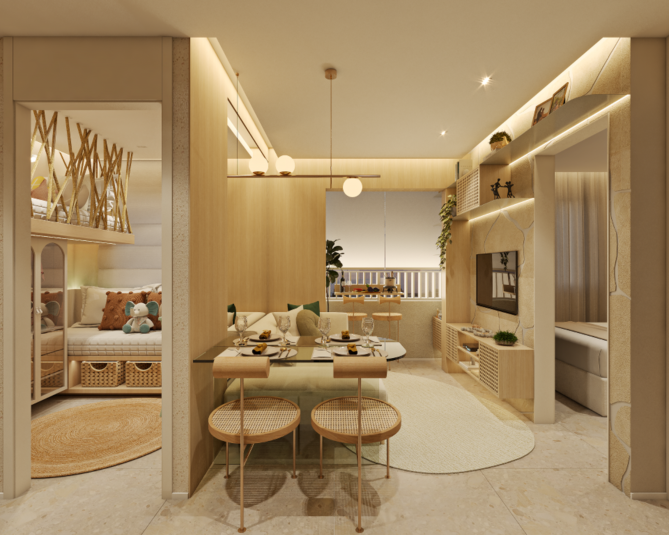 Smart Metrô Patriarca - Residencial - 74606 - Living