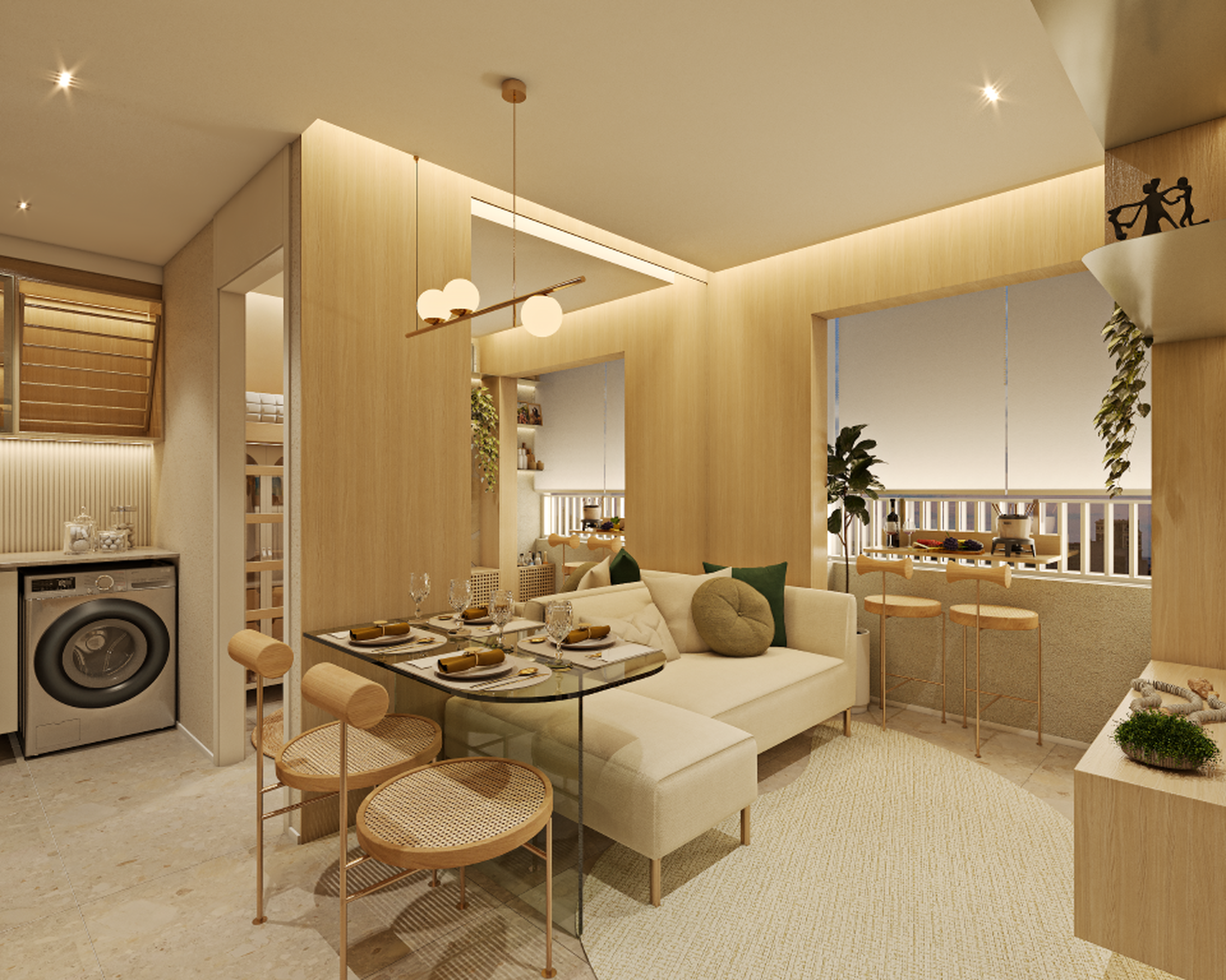 Smart Metrô Patriarca - Residencial - 74606 - Living