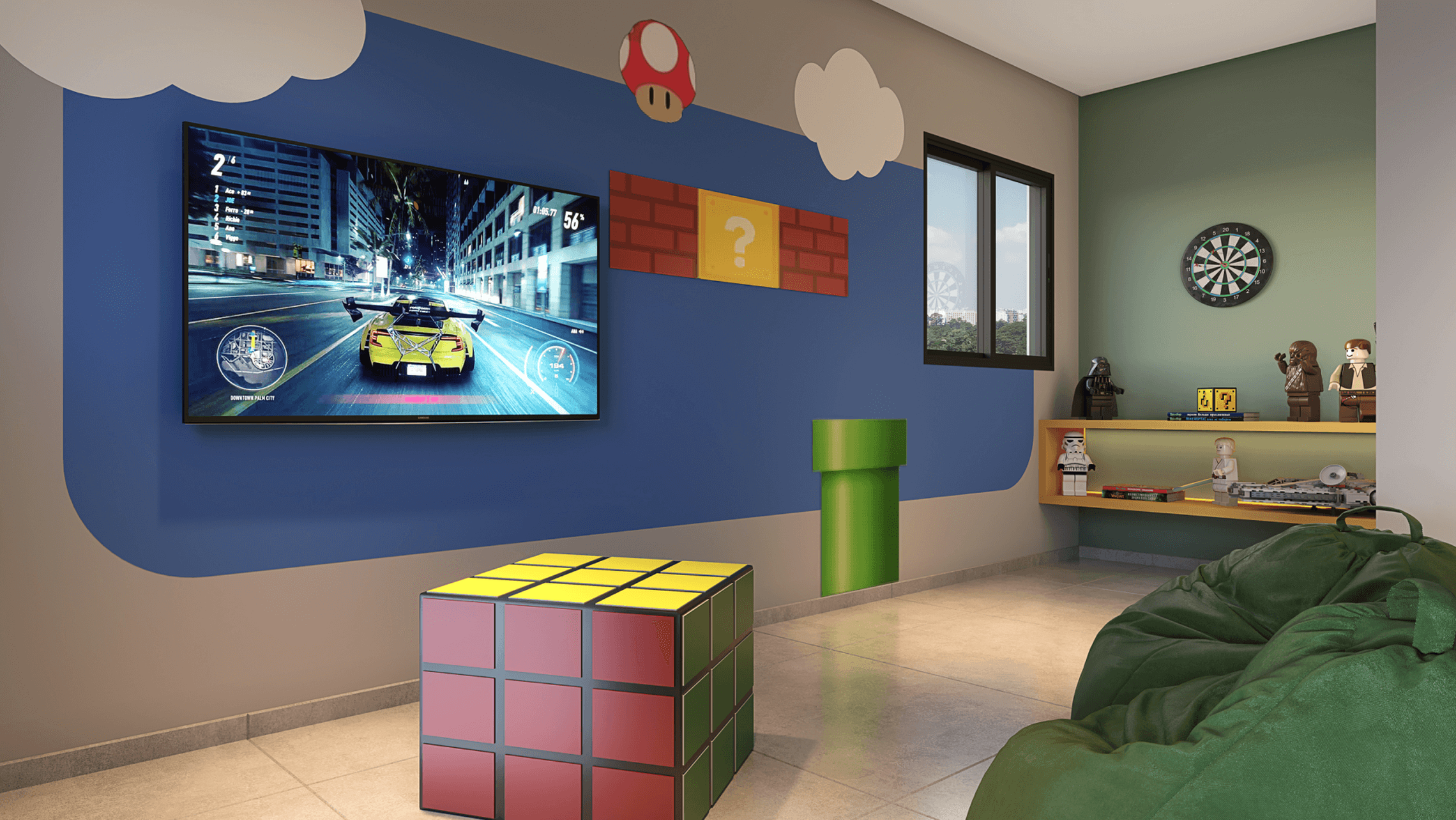 Line Barra Funda Residence - Fase 2 - 76875 - Sala de jogos