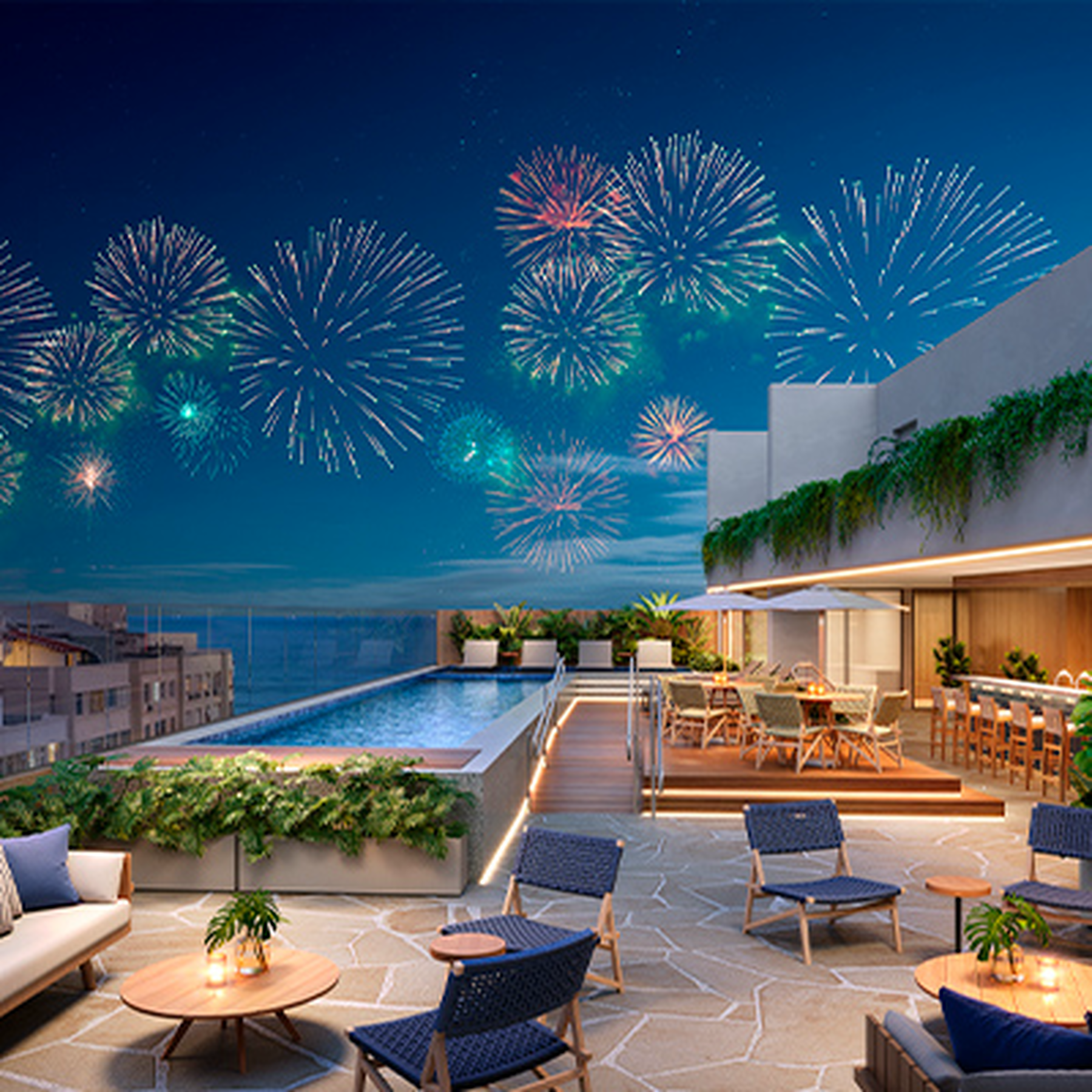 Be in Rio Praia de Copacabana - Breve Lançamento - 77205 - Piscina